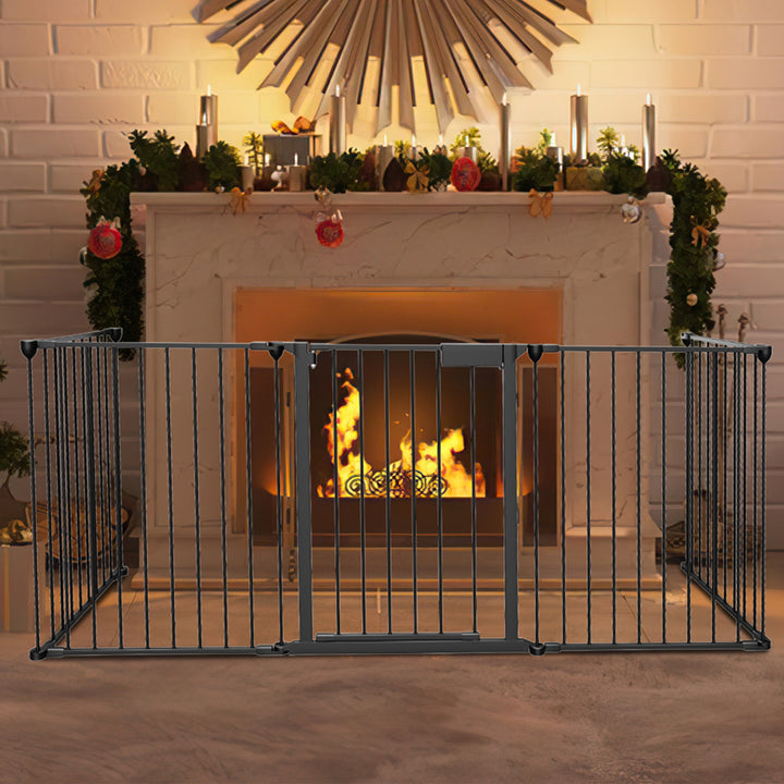 Sonnewelt fireplace protection grille with door 310cm metal oven protection grille