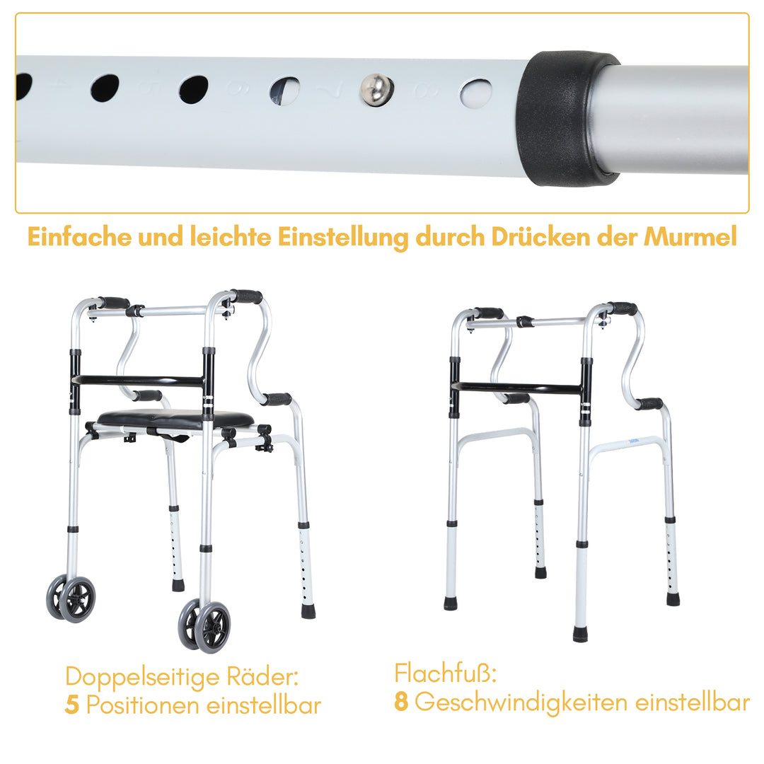 Sonnewelt Walking Aid Lightweight Rollator made of aluminum up to 180 kg