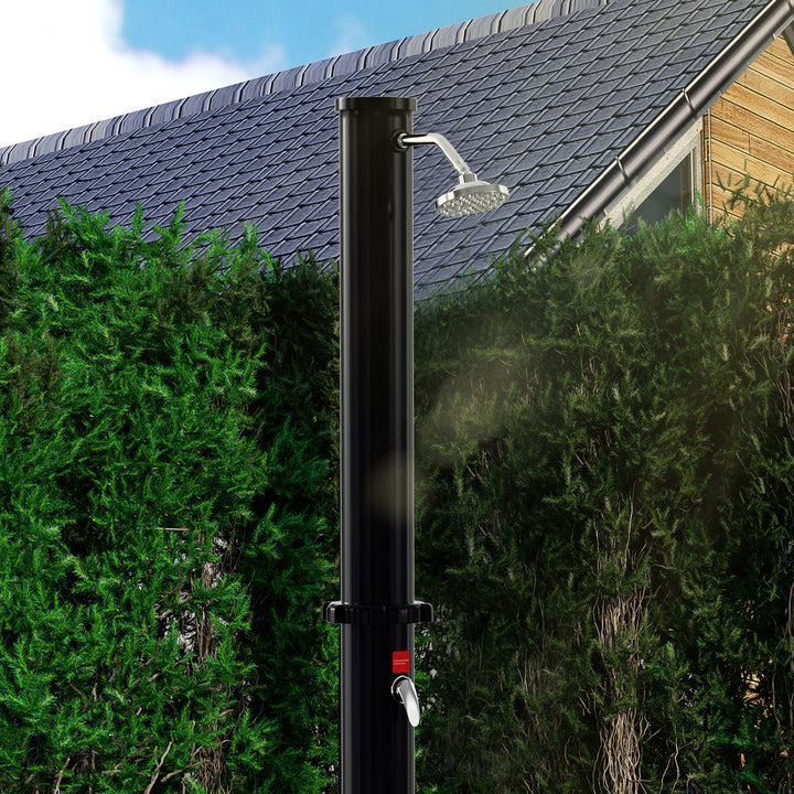 Sonnewelt solar shower with shower head, foot shower and protective cover 20L