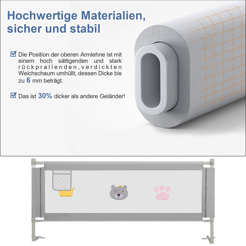 Sonnewelt Bettgitter Kinderbettgitter Höhenverstellbar