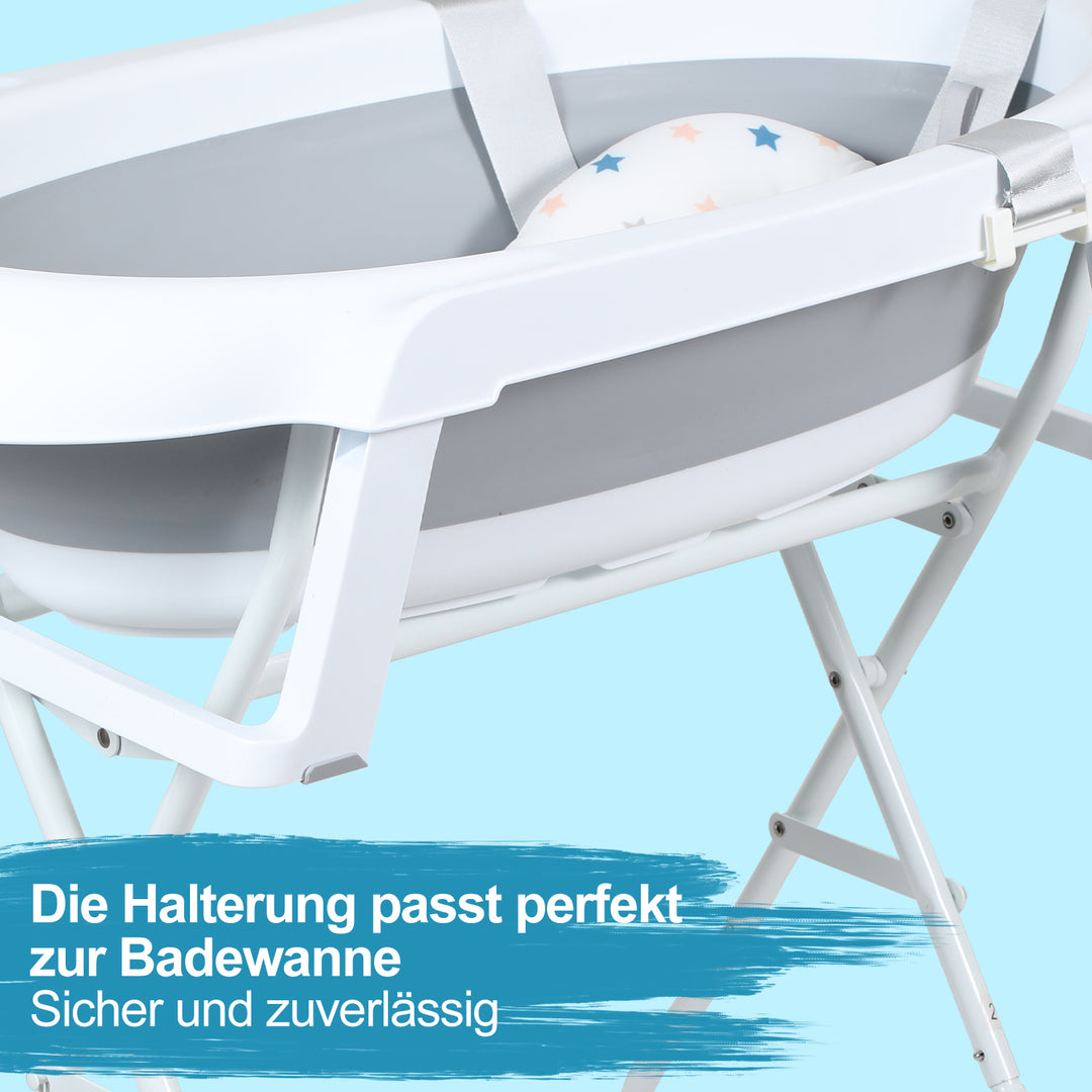 Sonnewelt Baby Bath with Stand Foldable with Thermometer