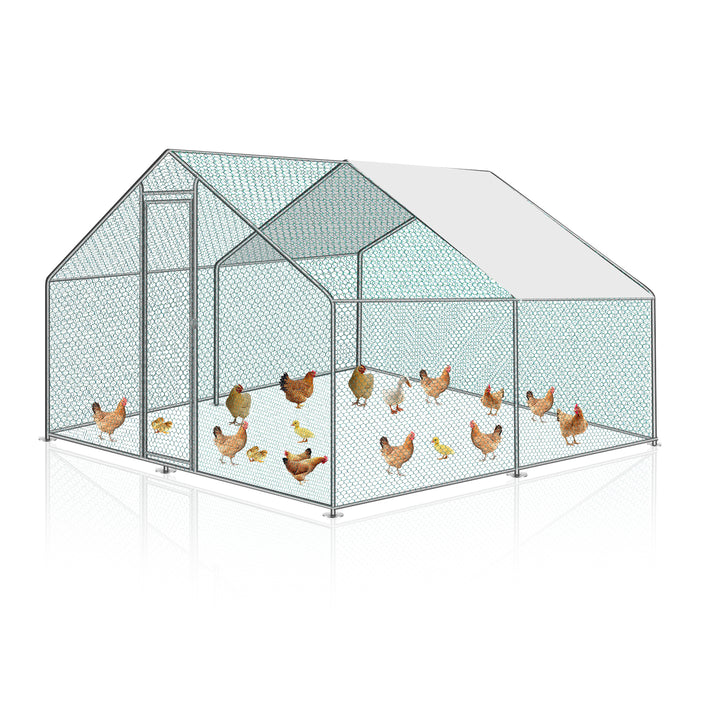 Sonnewelt chicken coop metal free-range enclosure with roof tarpaulin 3*3*2m