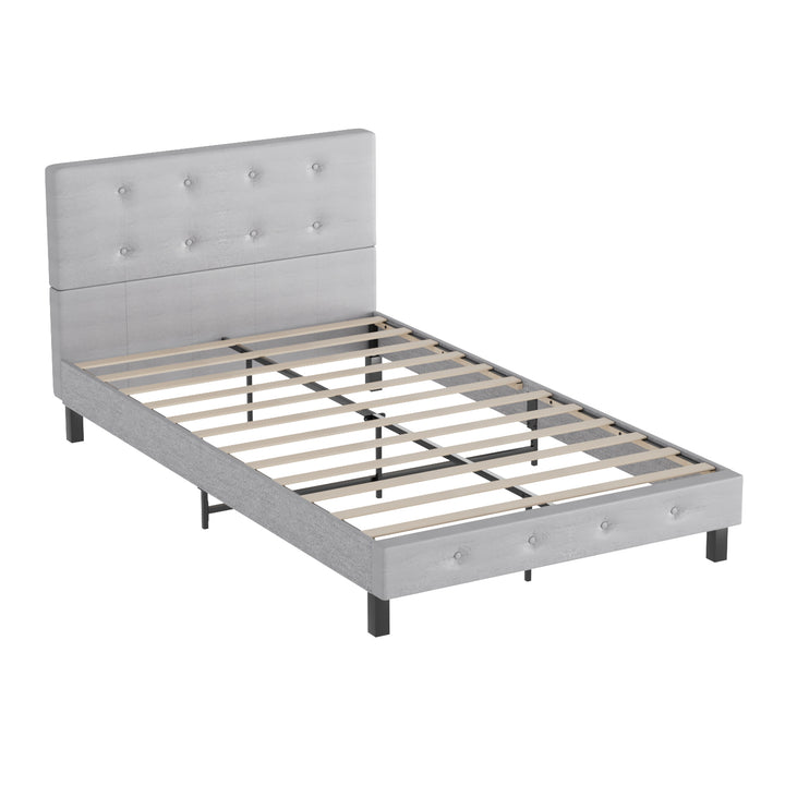Sonnewelt upholstered bed frame with headboard soft fabric