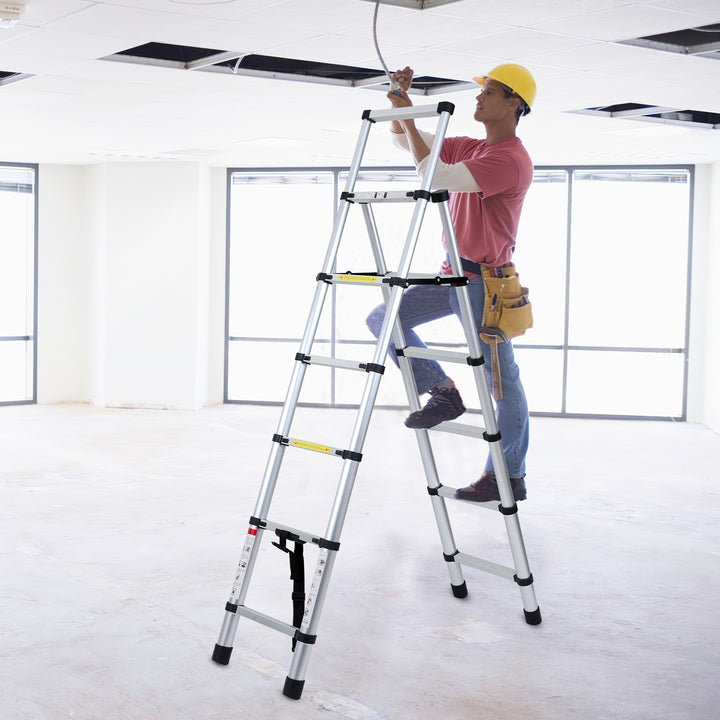 Sonnewelt telescopic ladder folding ladder A-frame