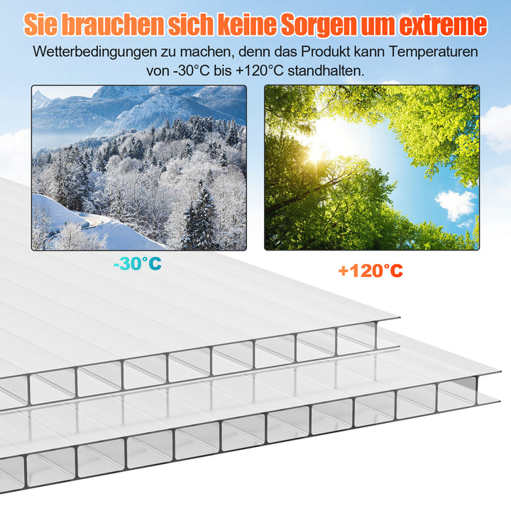 Sonnewelt double-wall sheet 4mm 14 pieces for greenhouse