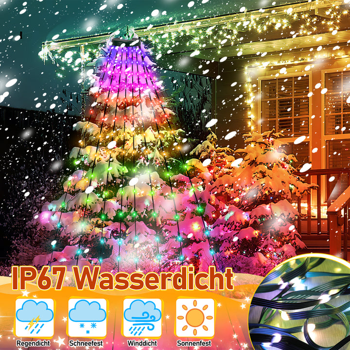 Sonnewelt Christmas tree lighting with APP control 160 LEDs IP67