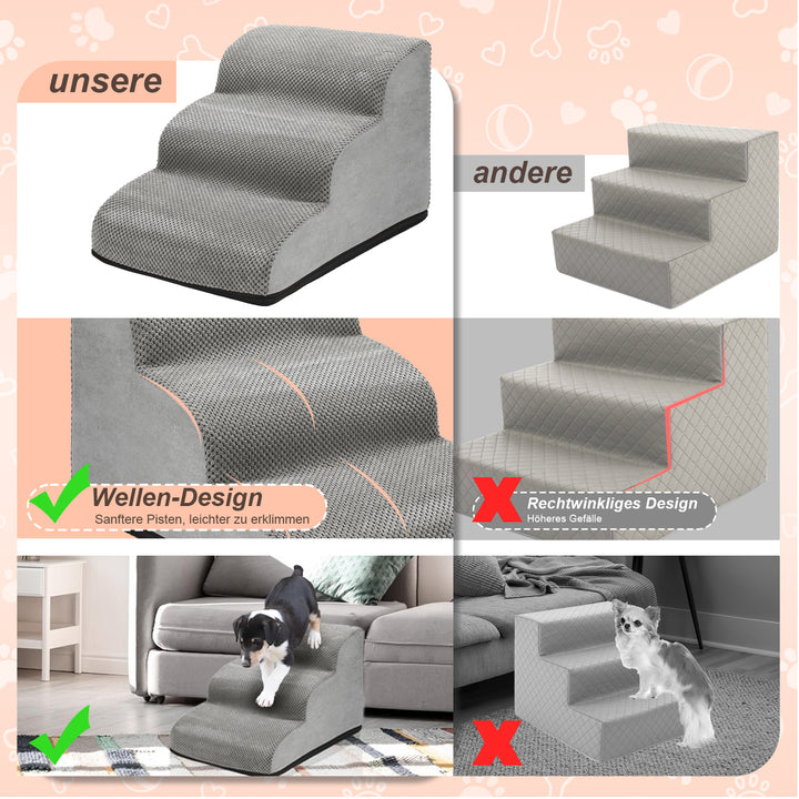 Sonnewelt Dog Ramp Dog Stairs Portable Maximum Load 18kg