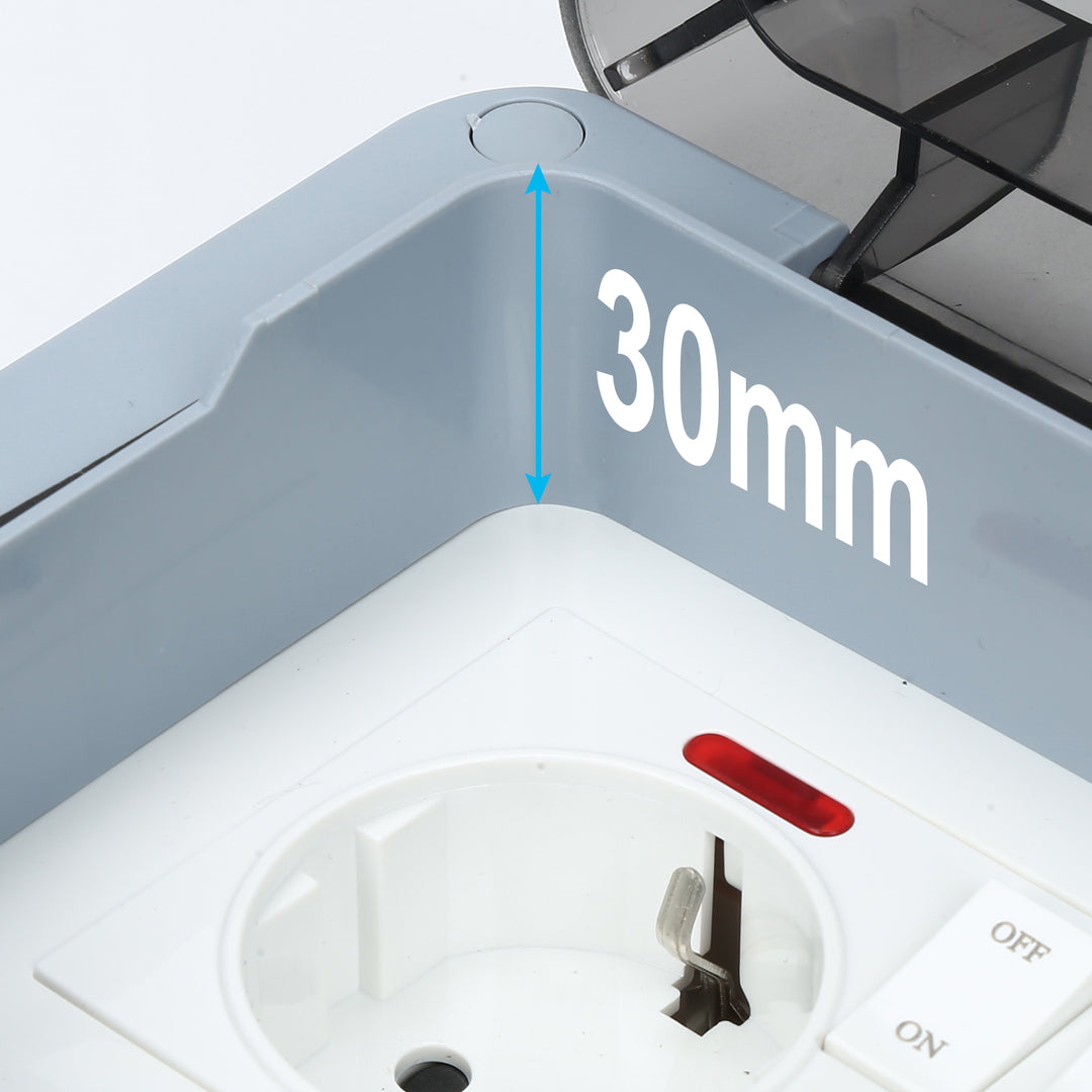 Sonnewelt Außensteckdose Wasserdicht Doppelsteckdose IP66