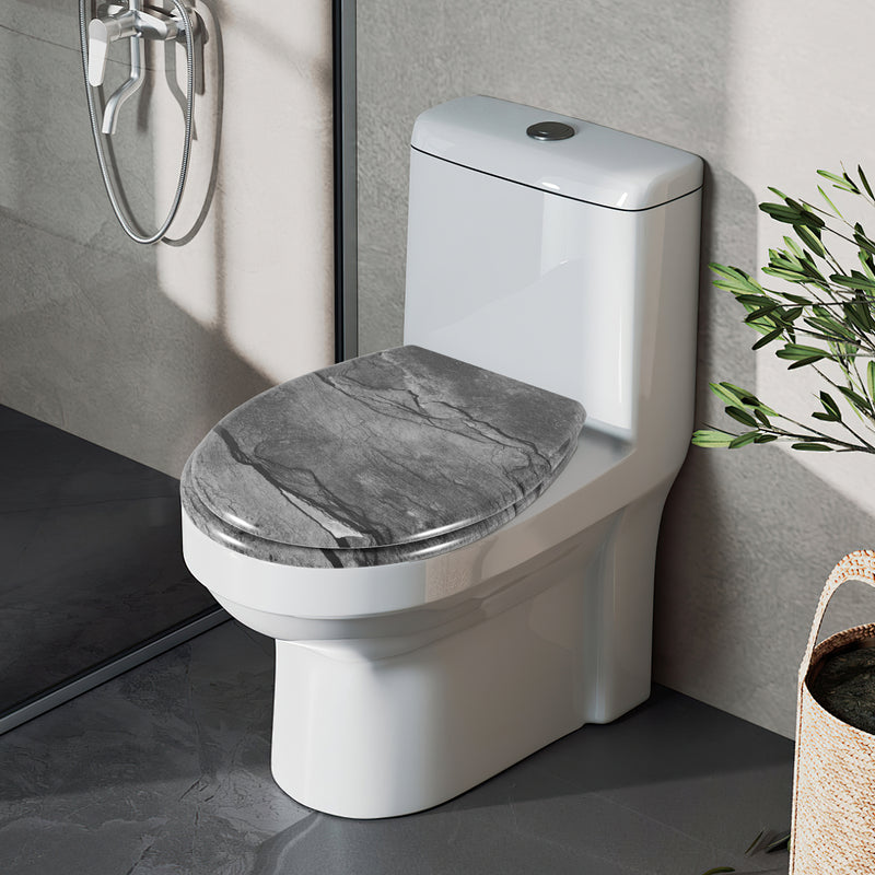 Sonnewelt Toilettendeckel WC Sitz mit Absenkautomatik O-Form