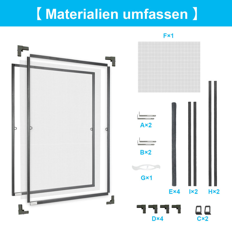 Sonnewelt Fliegengitter Fenster Insektenschutz Anthrazit