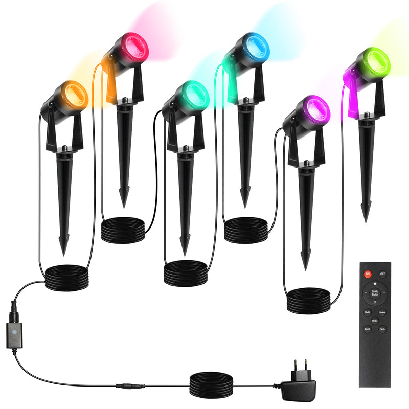 Sonnewelt LED Gartenbeleuchtung RGB 6er Set