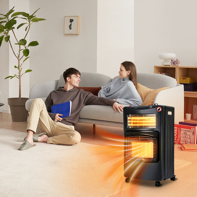 Sonnewelt Gasheizer 4200W und 1260W Elektrische Gasheizgerät mit Druckminderer
