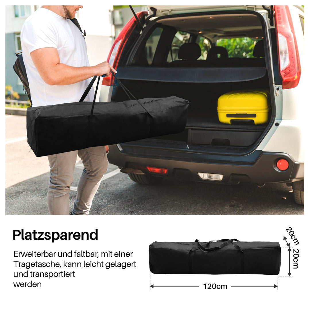 Sonnewelt Pop-Up Pavillon Gazebo mit Zentralverriegelung 3x3m mit Seiten