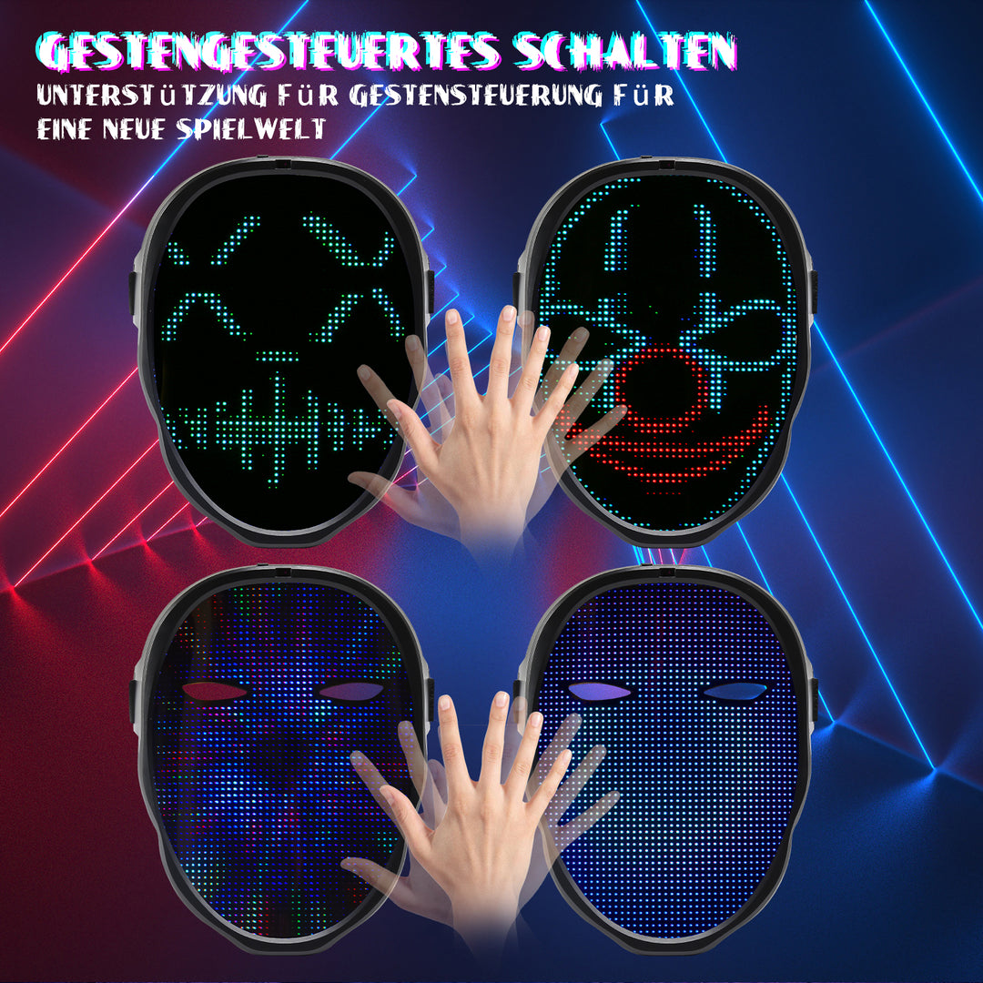 Sonnewelt LED Maske Party Halloween APP-Steuerung