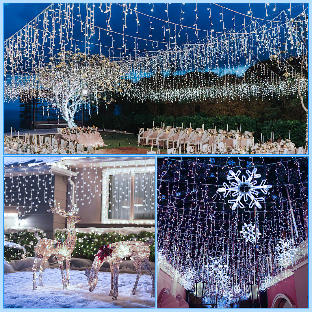 Sonnewelt Solar Icicle String Lights with Remote Control 5m-15m
