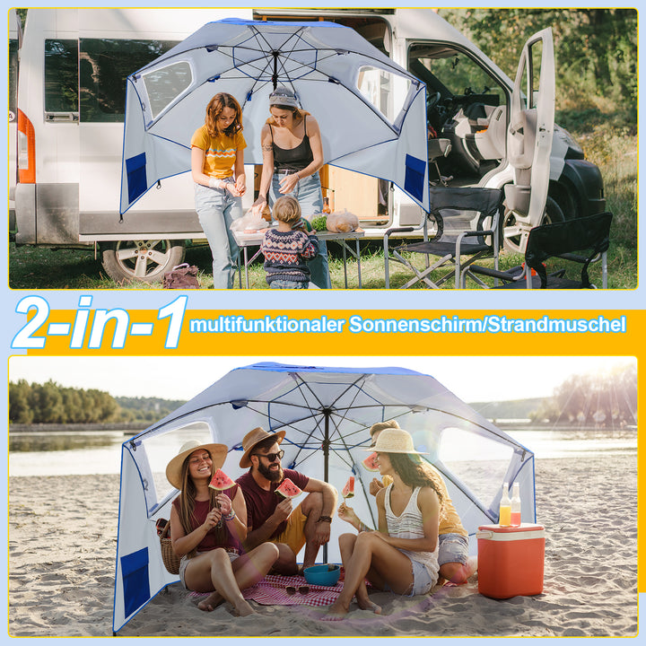 Sonnewelt parasol with side wall 210cm