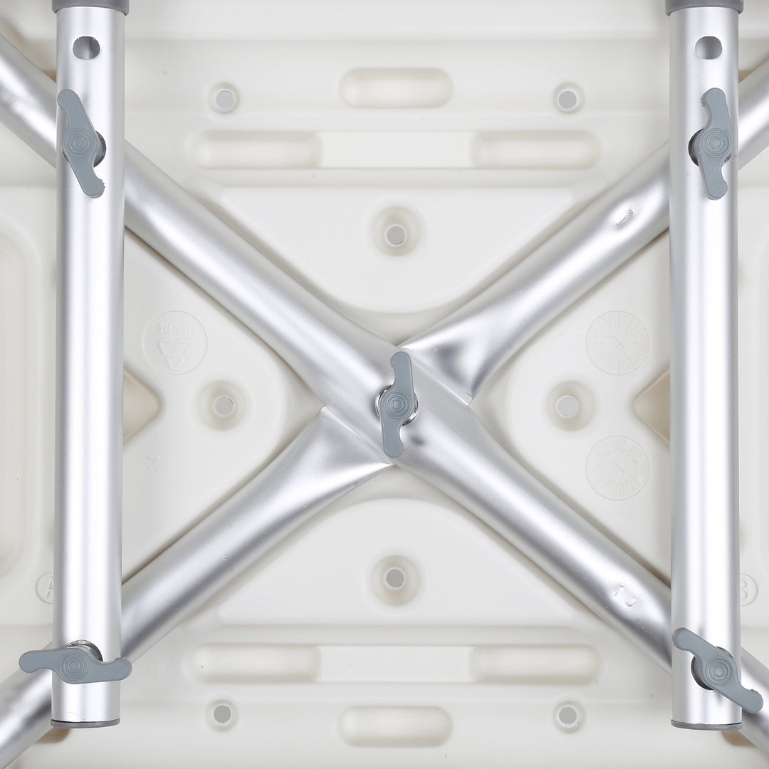Sonnewelt Duschhocker Duschstuhl Höhenverstellbar Aluminium