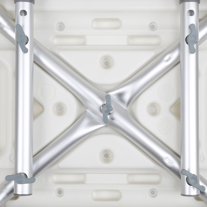 Sonnewelt Duschhocker Duschstuhl Höhenverstellbar Aluminium