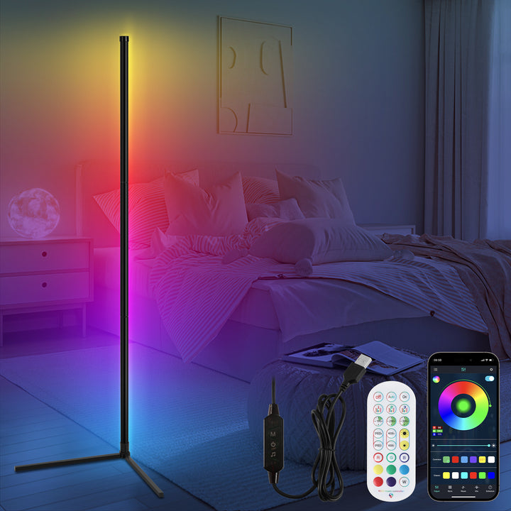 Sonnewelt Stehleuchte LED RGB Stehlampe Dimmbar 7W