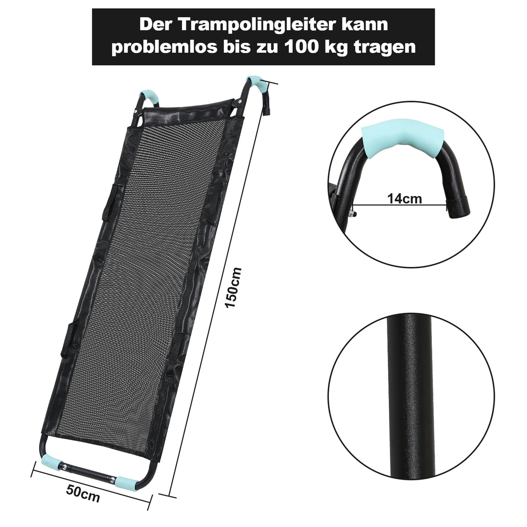 Sonnewelt Trampolin Rutsche 150cm Belastbar 100KG