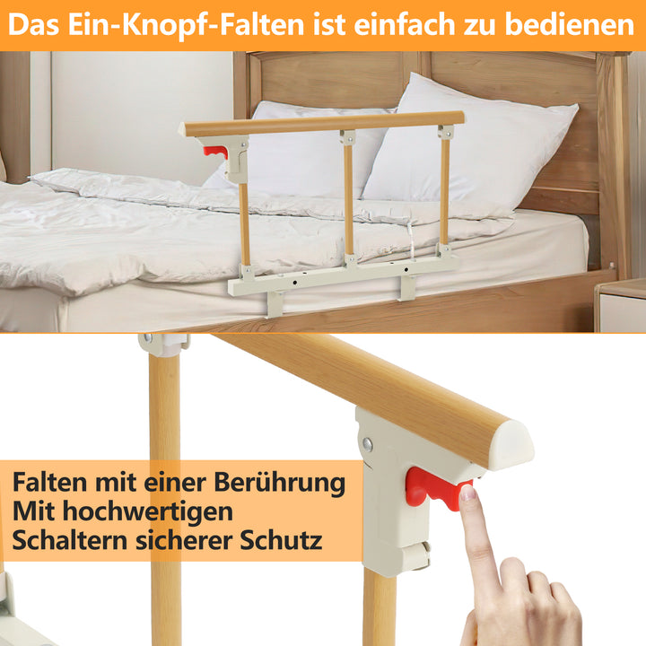 Sonnewelt Bettgitter EIN Schlüssel Klappbar für ältere Erwachsene
