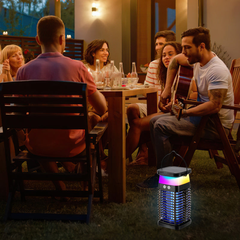 Sonnewelt Solar Mückenabwehr-Lampe UV-Licht Mückenlampe RGB