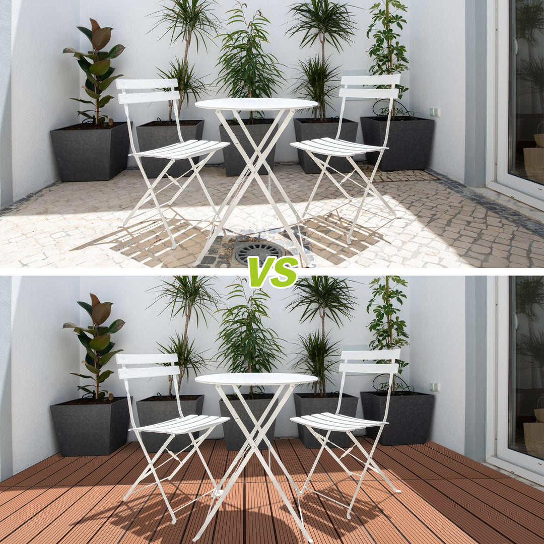 Sonnewelt WPC Terrassenfliesen 30x60cm 6er Set in Holzoptik