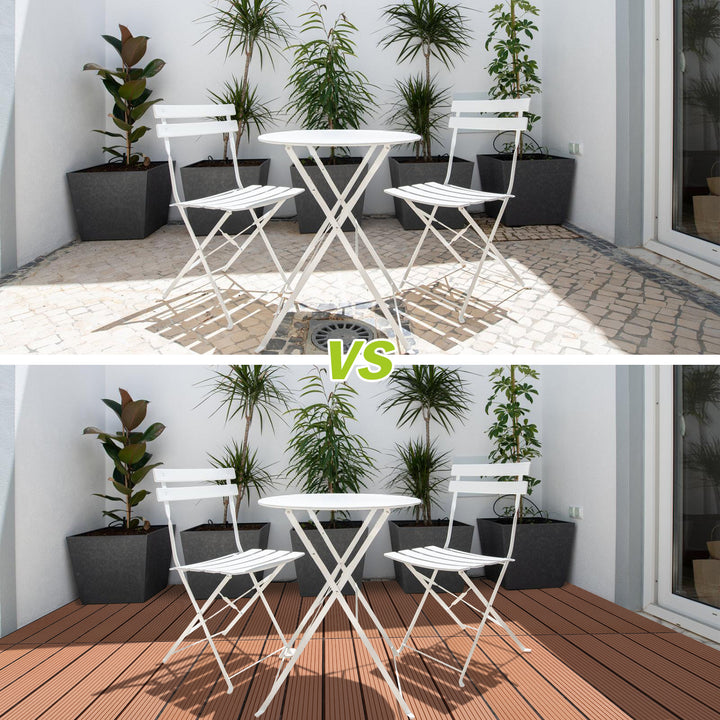 Sonnewelt WPC Terrassenfliesen 30x60cm 6er Set in Holzoptik
