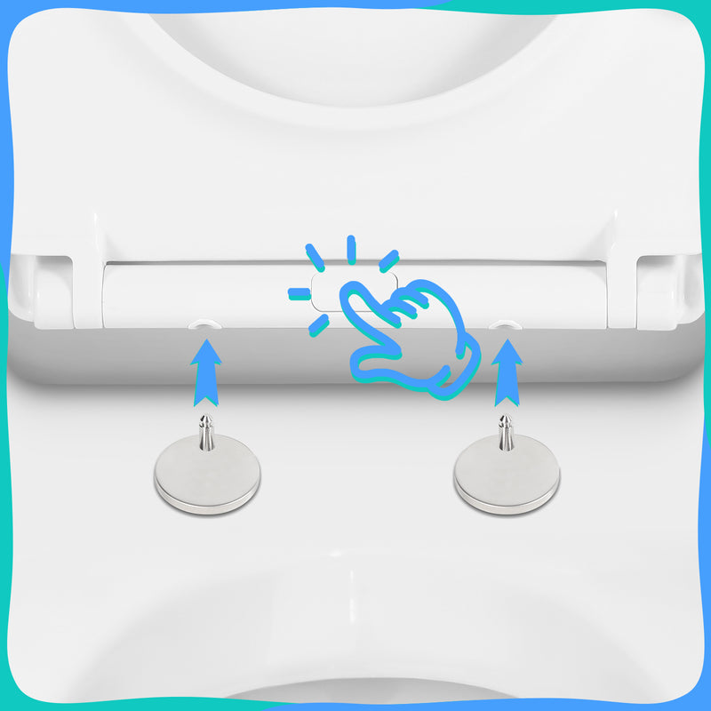 Sonnewelt Toilettendeckel WC Sitz mit Absenkautomatik O-Form