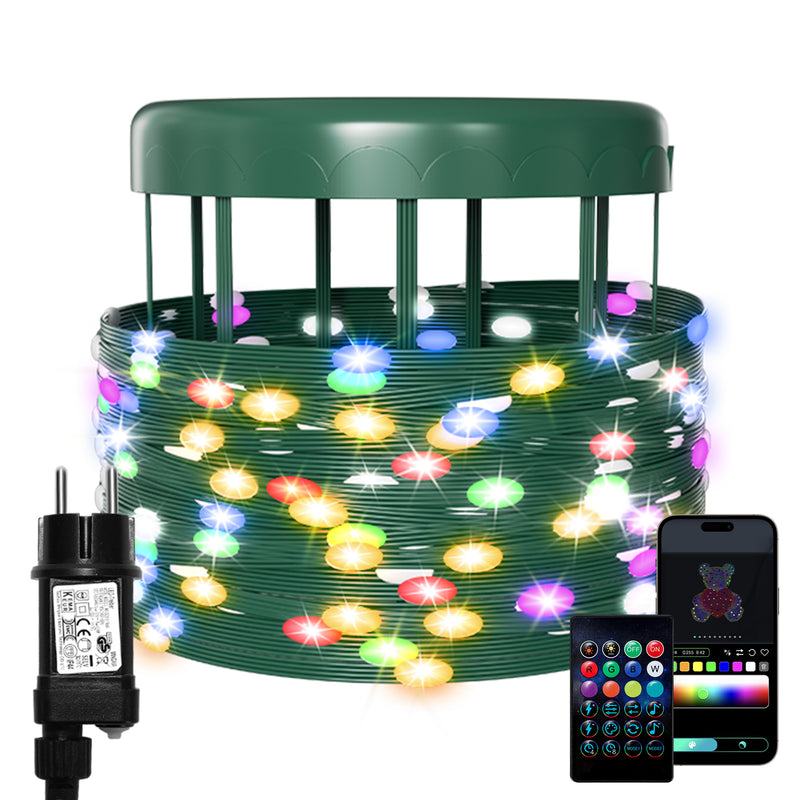 Sonnewelt Christbaumbeleuchtung mit APP-Kontrolle 160 LEDs IP67