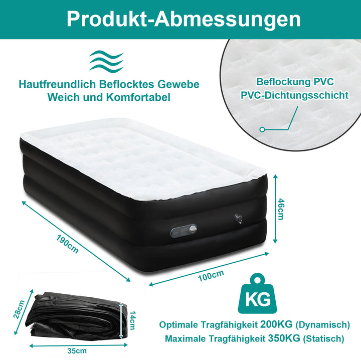 Sonnewelt Aufblasbare Matratze Luftmatratze Einzel/Doppel