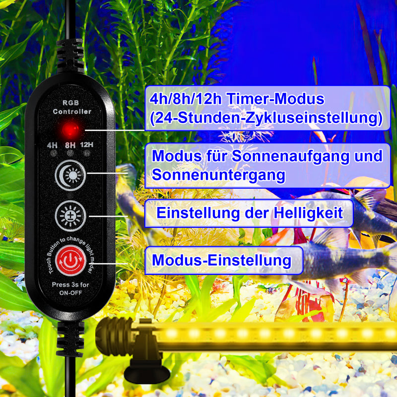 Sonnewelt LED Aquarium Beleuchtung IP67 RGB Timing-Funktion