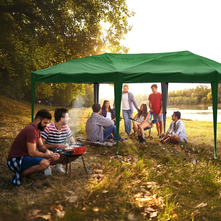 Sonnewelt Pop-Up Pavillon Gazebo mit Zentralverriegelung 3x6m