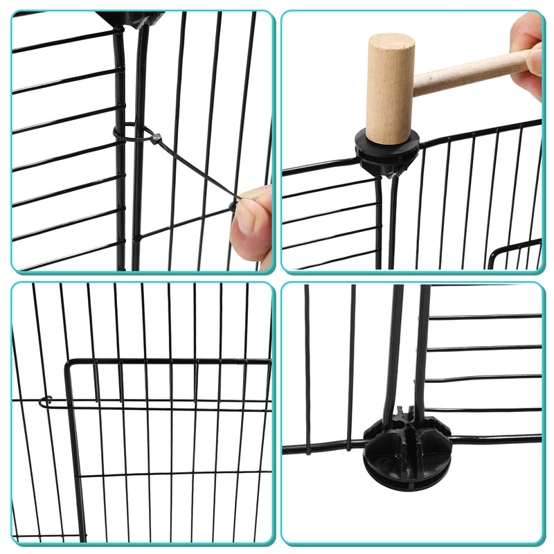 Sonnewelt outdoor enclosure playpen small animals DIY 12/24 pieces 35 x 35 cm