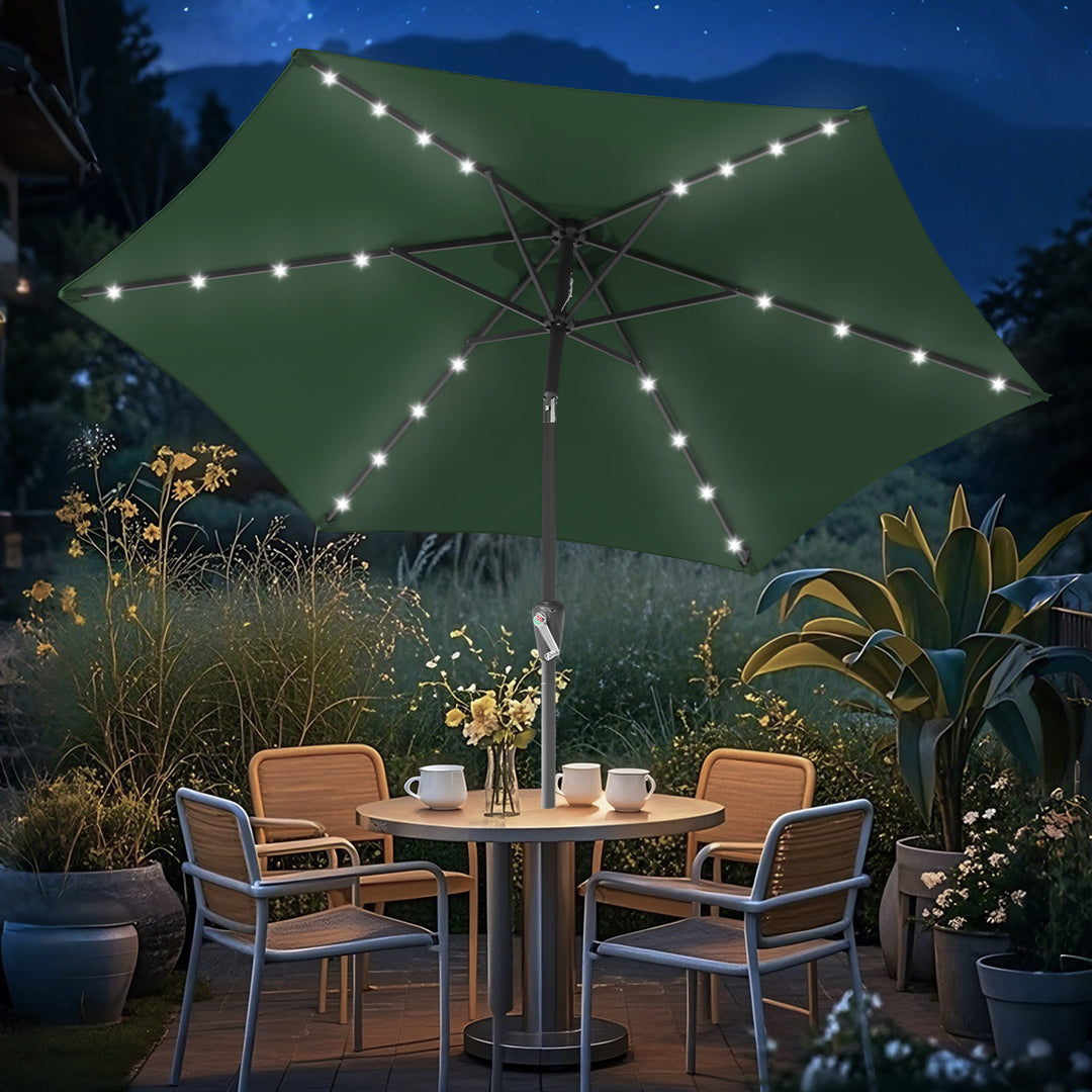 Sonnewelt Sonnenschirm 2.7m Winkelverstellbar mit/ohne LED