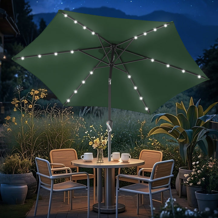 Sonnewelt Sonnenschirm 2.7m Winkelverstellbar mit/ohne LED