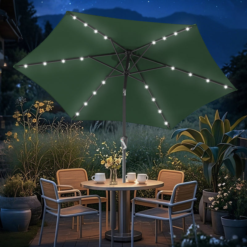 Sonnewelt Sonnenschirm 2.7m Winkelverstellbar mit/ohne LED