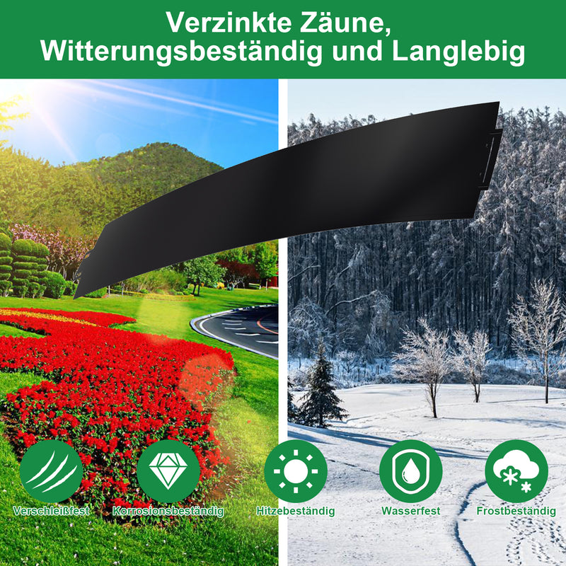 Sonnewelt Rasenkante Metall Beetumrandung 15cm/18cm Schwarz