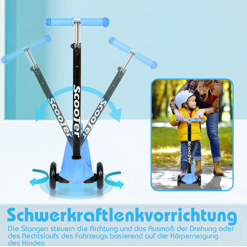 Sonnewelt Kinderroller Kinderscooter mit LED Räder