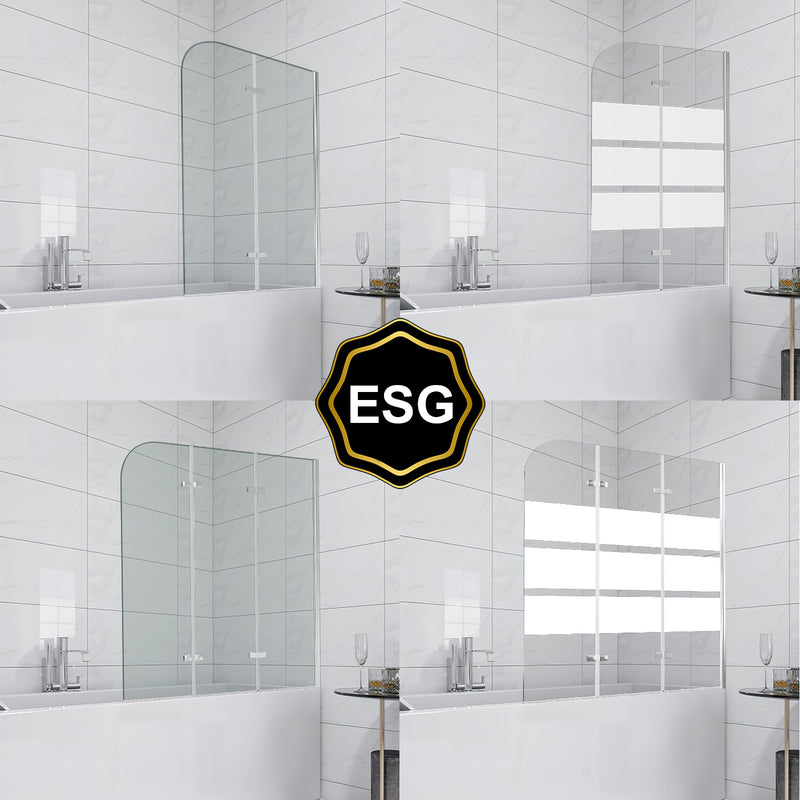 Sonnewelt Duschwand für badewanne Faltbare Glas Duschtrennwand