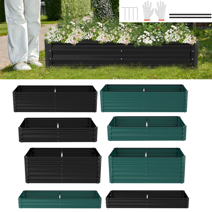 Sonnewelt Metall Hochbeete Hochbeete-Kit mit Stützstangen für Garten