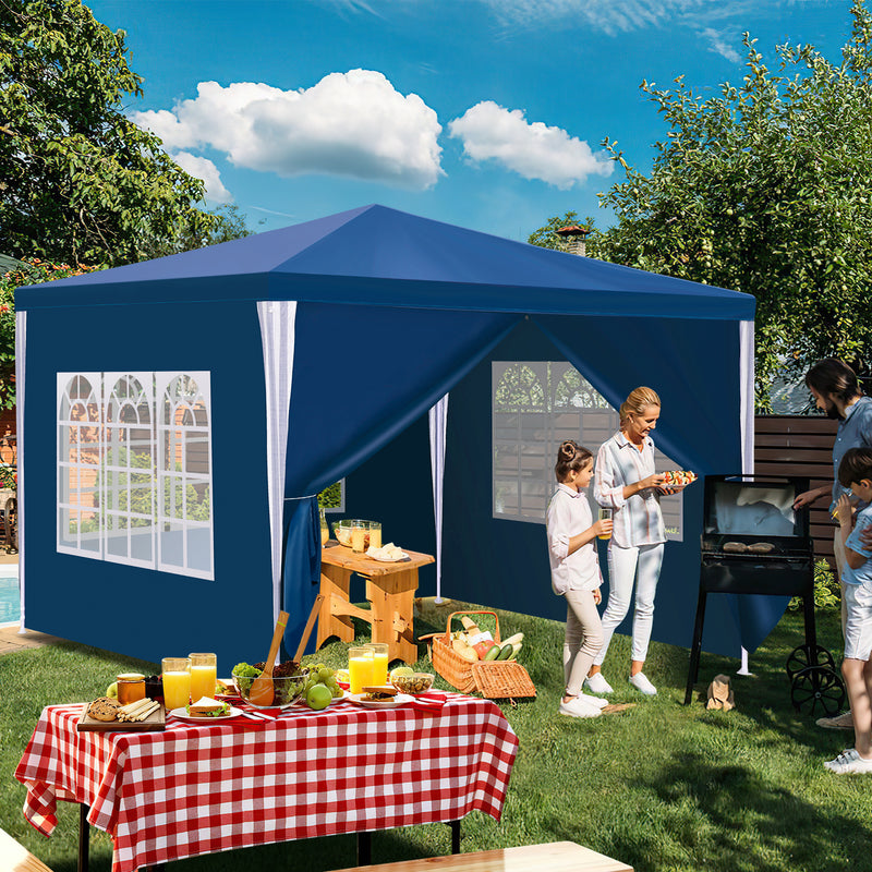 Sonnewelt Pavillon 3x3m Partyzelt Wasserdicht mit Seitenteilen