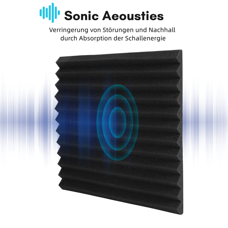 Sonnewelt Akustikschaumstoff Selbstklebend 3D Hochdichte Keil