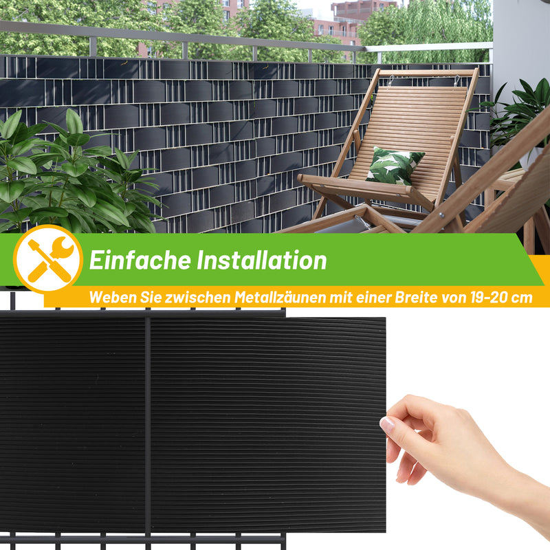 Sonnewelt Sichtschutzstreifen Hartes PVC 10-40 Stück