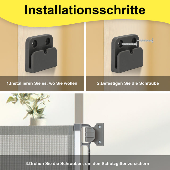 Sonnewelt Treppenschutzgitter Türschutzgitter Ausziehbar 0-150cm/180cm