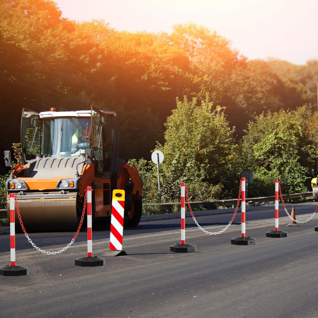 Sonnewelt 2X Absperrpfosten Kettenpfosten Kunststoff 1,4 m