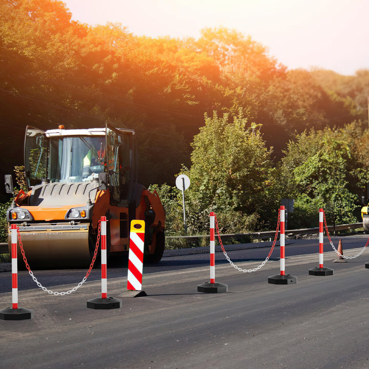 Sonnewelt 2X Absperrpfosten Kettenpfosten Kunststoff 1,4 m