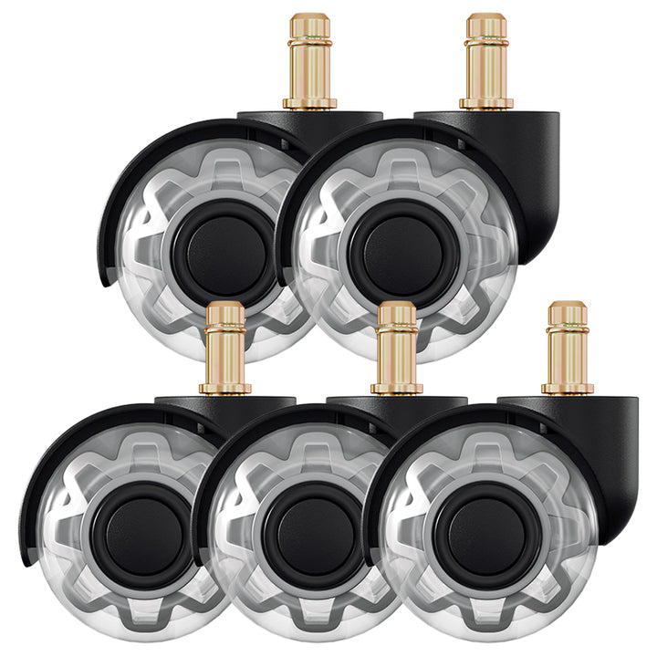Sonnewelt 5 Stück BürostuhlRollen Drehstuhlrollen 10mm x 22mm