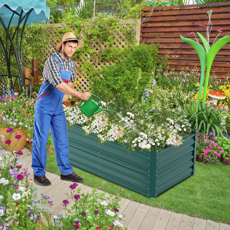 Sonnewelt Metall Hochbeete Hochbeete-Kit mit Stützstangen für Garten