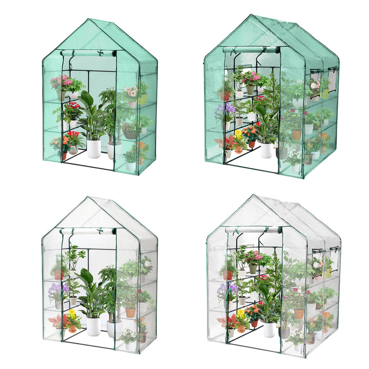 Sonnewelt foil greenhouse greenhouse with shelves